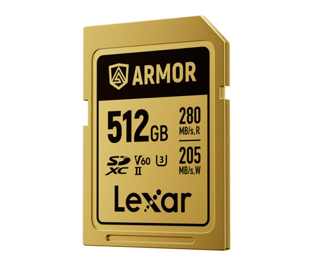 Lexar 512GB SDXC ARMOR Gold UHS-II U3 V60 IP68 Stainless Steel - 1329313 - zdjęcie 2
